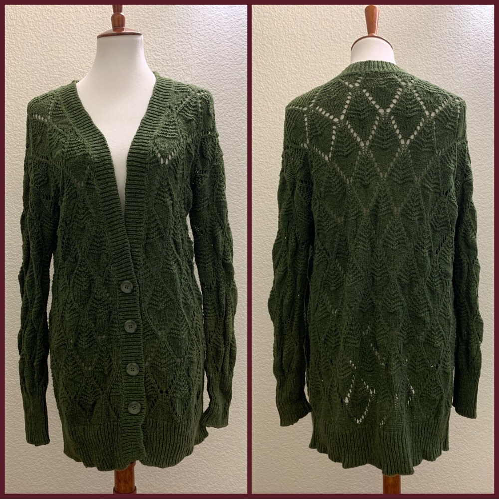 Frenchi Tunic Open Cardigan Sweater